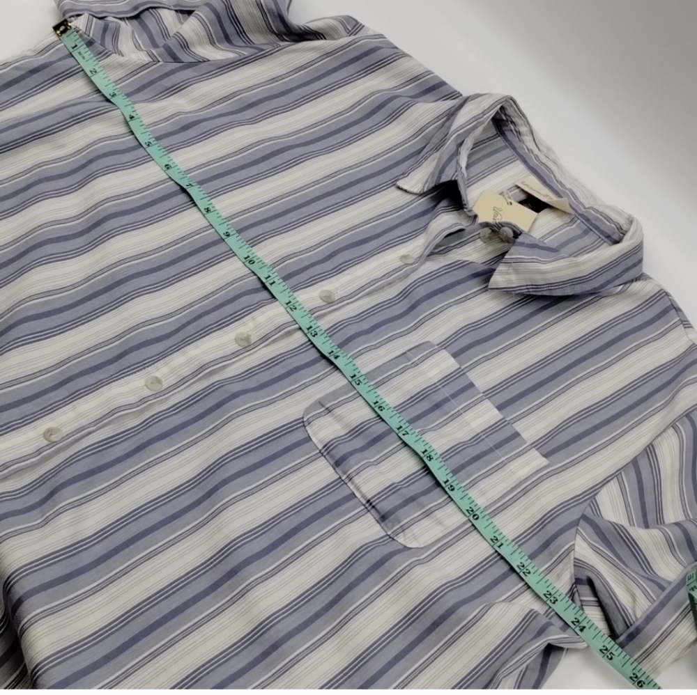 Universal Thread striped blue white button down t… - image 7